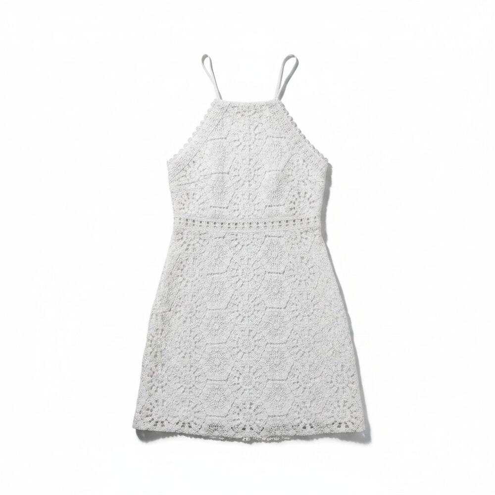 Open Edit Nordstrom New Womens Crochet Mini Dress White XXS Coastal Y2K Boho